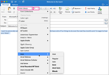 how to embed fonts microsoft office 2011 for mac
